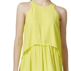 Bar III Yellow Women's Cutout Popover Dress